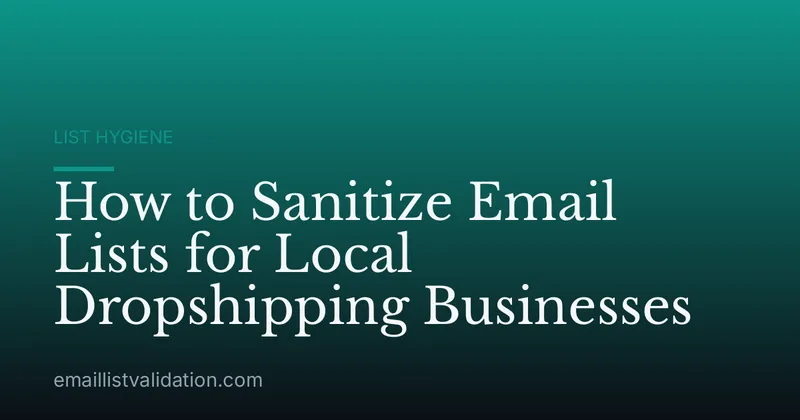 How to Sanitize Email Lists for Local Dropshipping Businesses