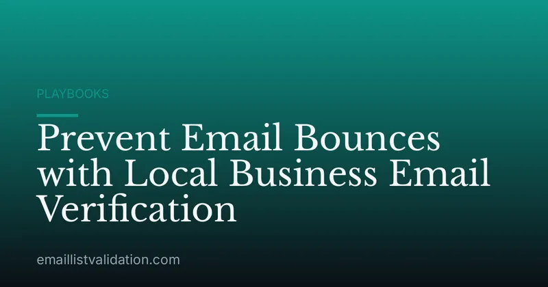 Prevent Email Bounces with Local Business Email Verification