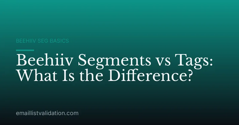 Beehiiv Segments vs Tags: What Is the Difference?