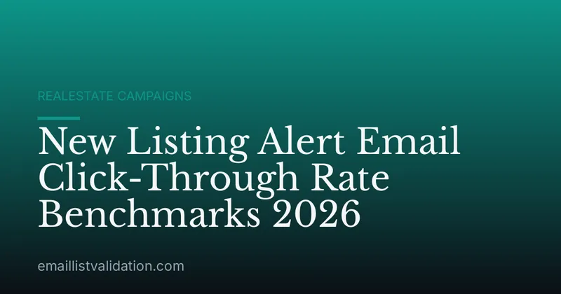 New Listing Alert Email Click-Through Rate Benchmarks 2026