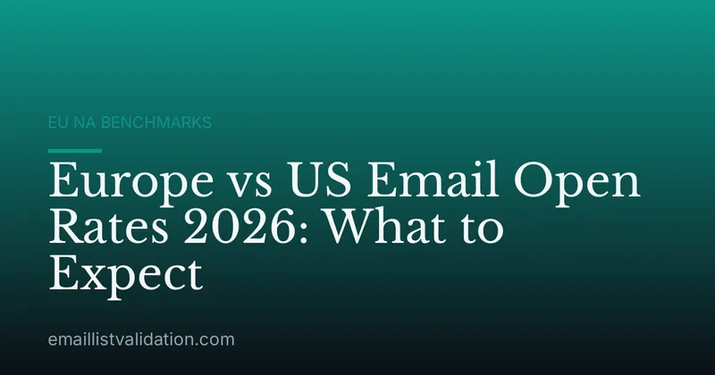 Europe vs US Email Open Rates 2026: What to Expect