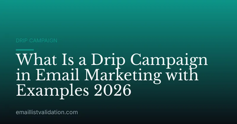 What Is a Drip Campaign in Email Marketing with Examples 2026