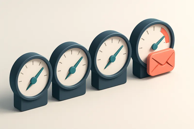 Hero: a row of four gauges showing levels from low to high, one in red to represent invalid email traffic