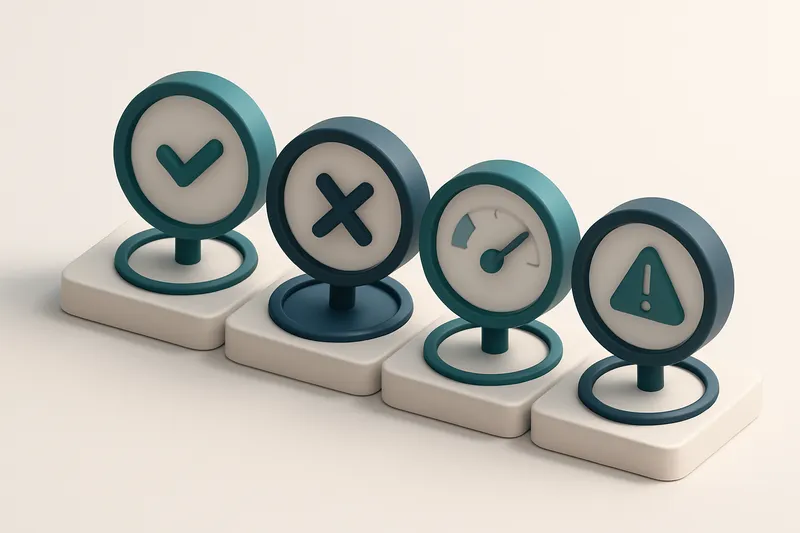 a row of four gauges showing valid, invalid, catch-all, risky states