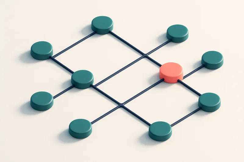 a network of small circular nodes connected by lines