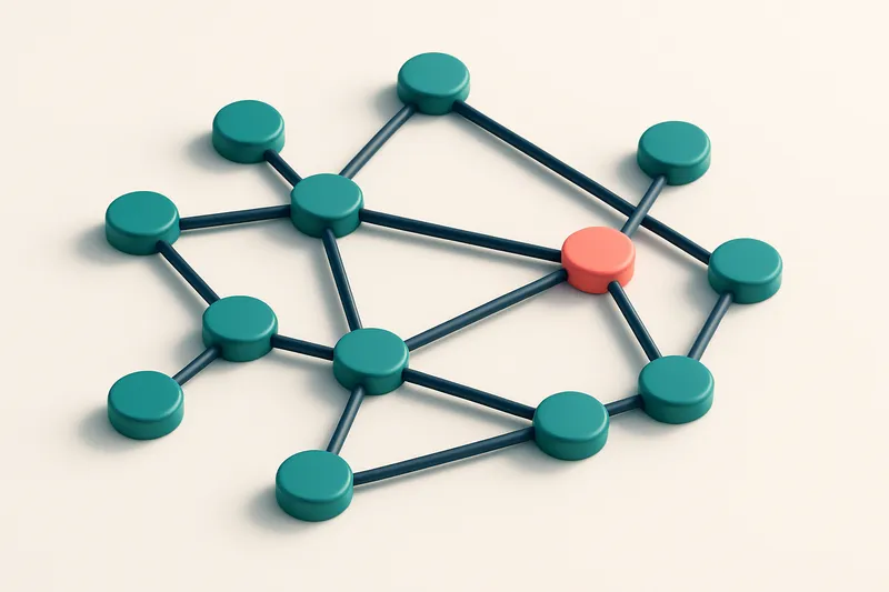 a network of small circular nodes connected by lines